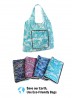 Paisley Print Reusable Foldable Shopping Bags W/ Zipper(12 pcs)